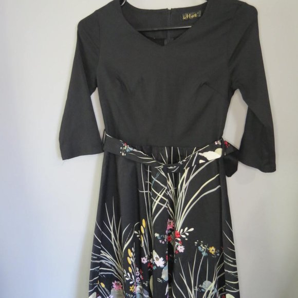 IHOT - retro rockabilly style swan dress - size small - Picture 5 of 11